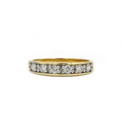 Bague Alliance en or jaune et diamants - Castafiore