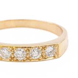 Bague Alliance en or jaune et diamants - Castafiore