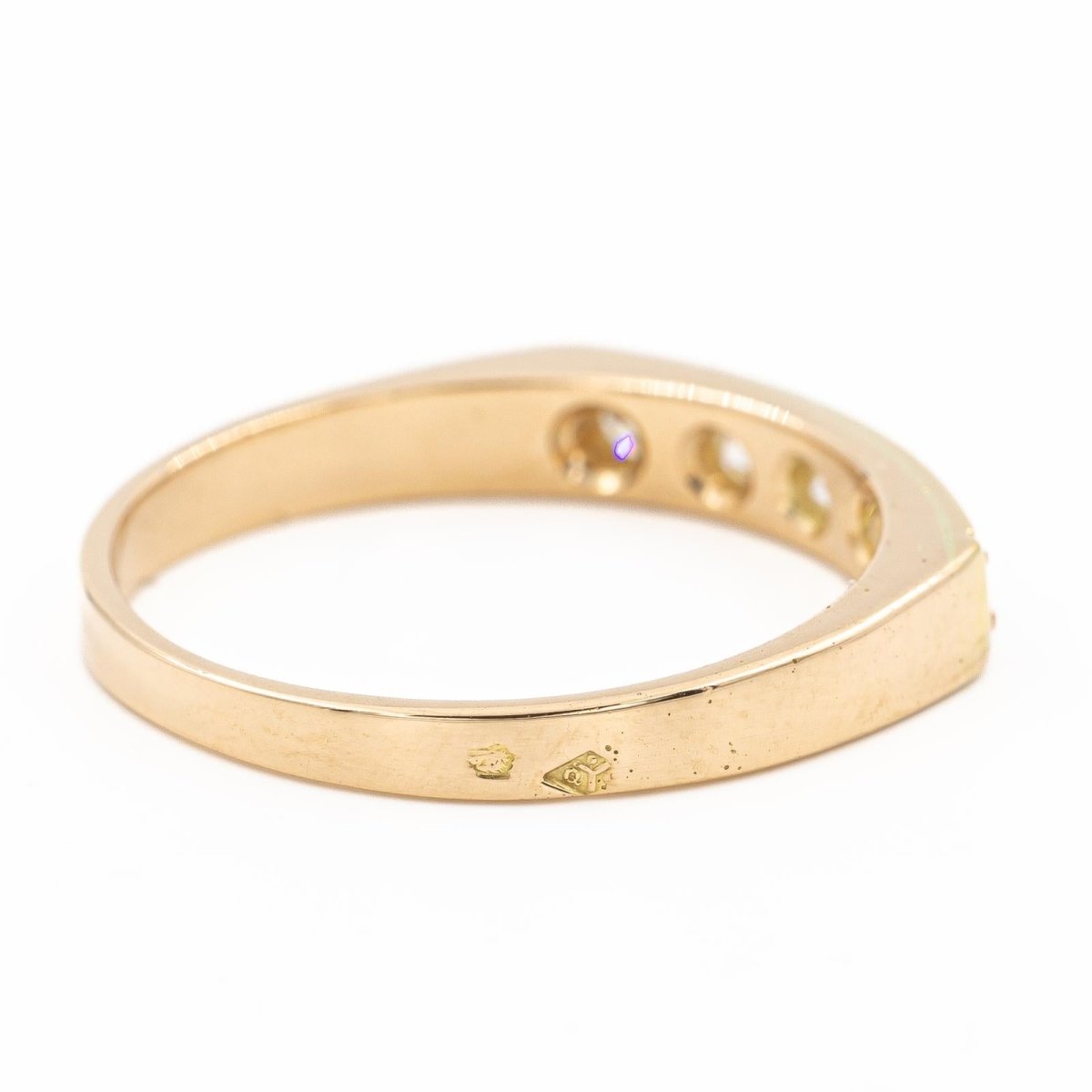 Bague Alliance en or jaune et diamants - Castafiore
