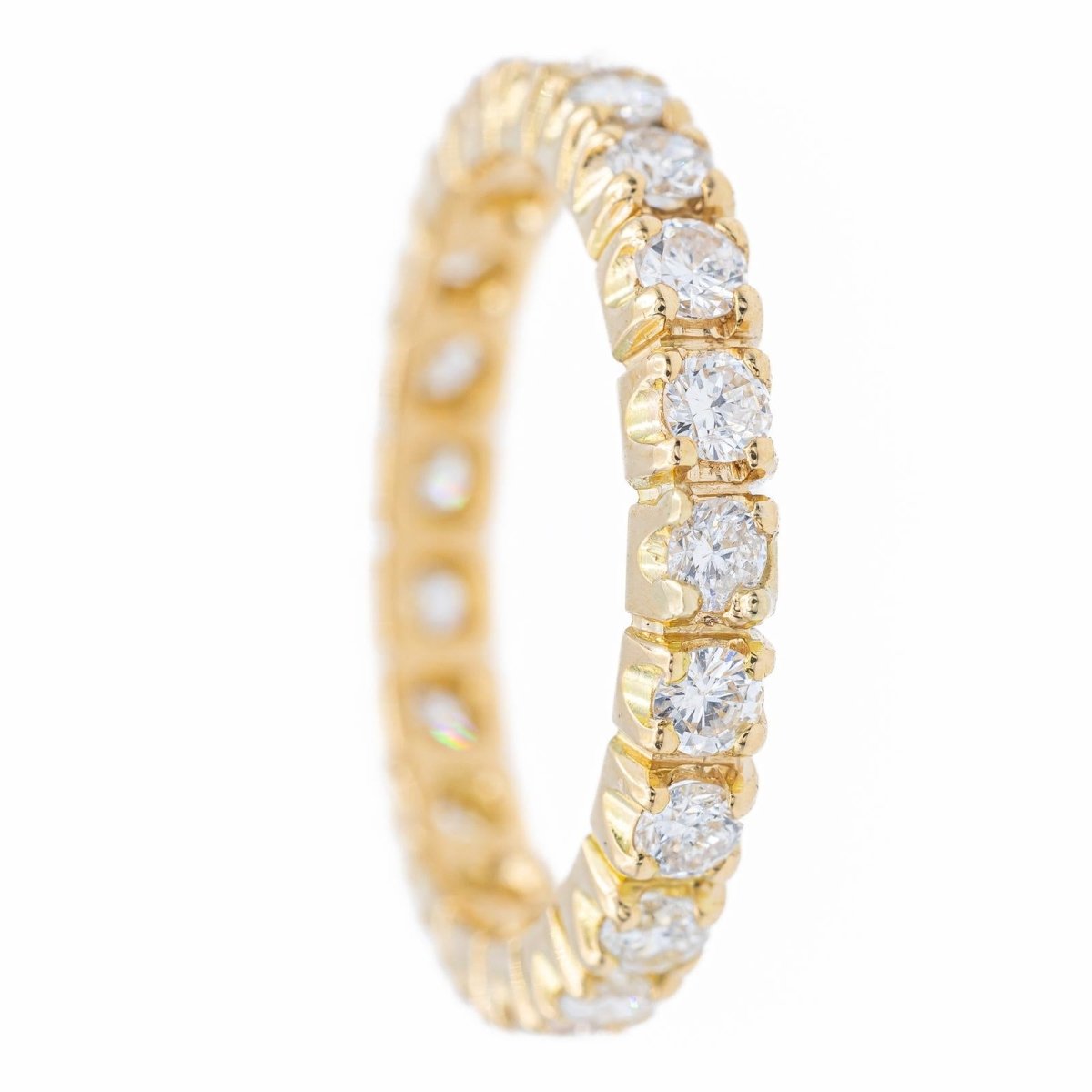 Bague Alliance en or jaune et diamants - Castafiore