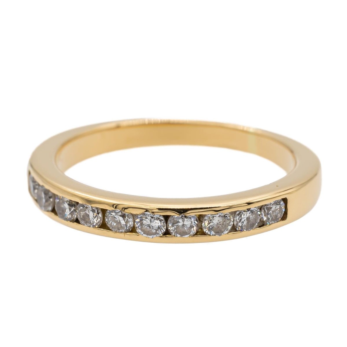 Bague Alliance en or jaune et diamants - Castafiore