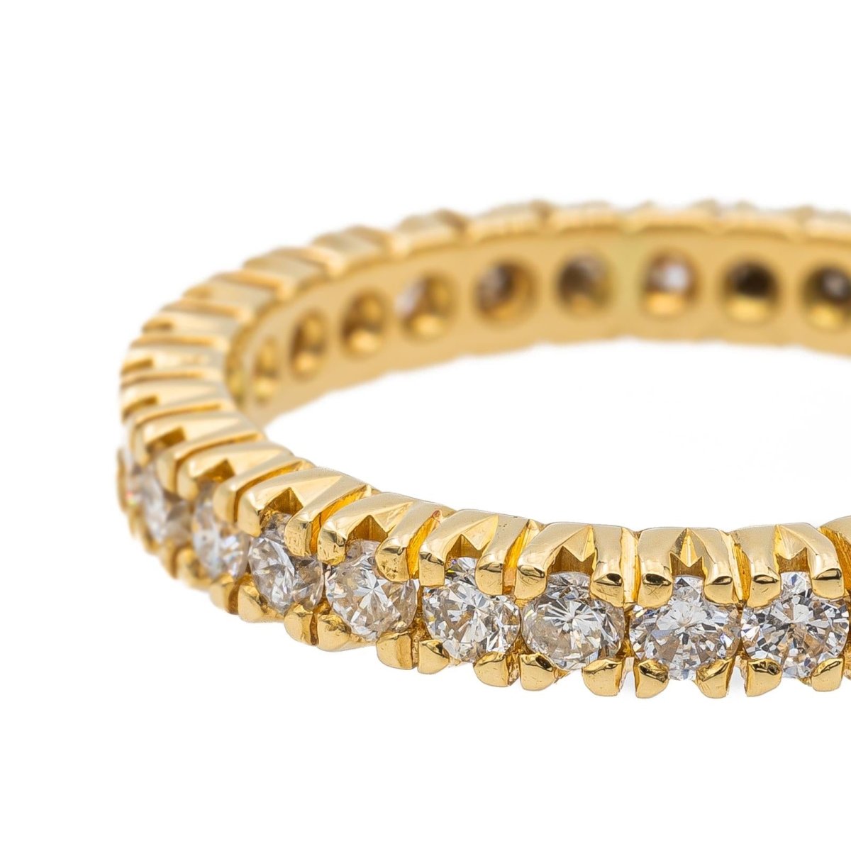 Bague Alliance en or jaune et diamants - Castafiore