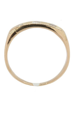 Bague Alliance En Or Jaune Et En Diamants - Castafiore