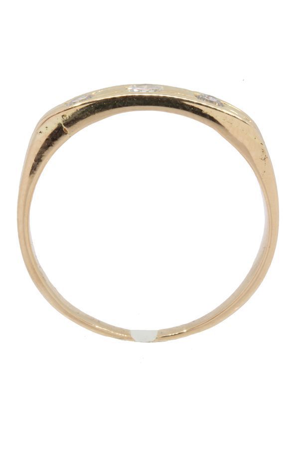 Bague Alliance En Or Jaune Et En Diamants - Castafiore