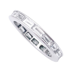 Bague Alliance en platine et diamants - Castafiore