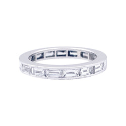 Bague Alliance en platine et diamants - Castafiore
