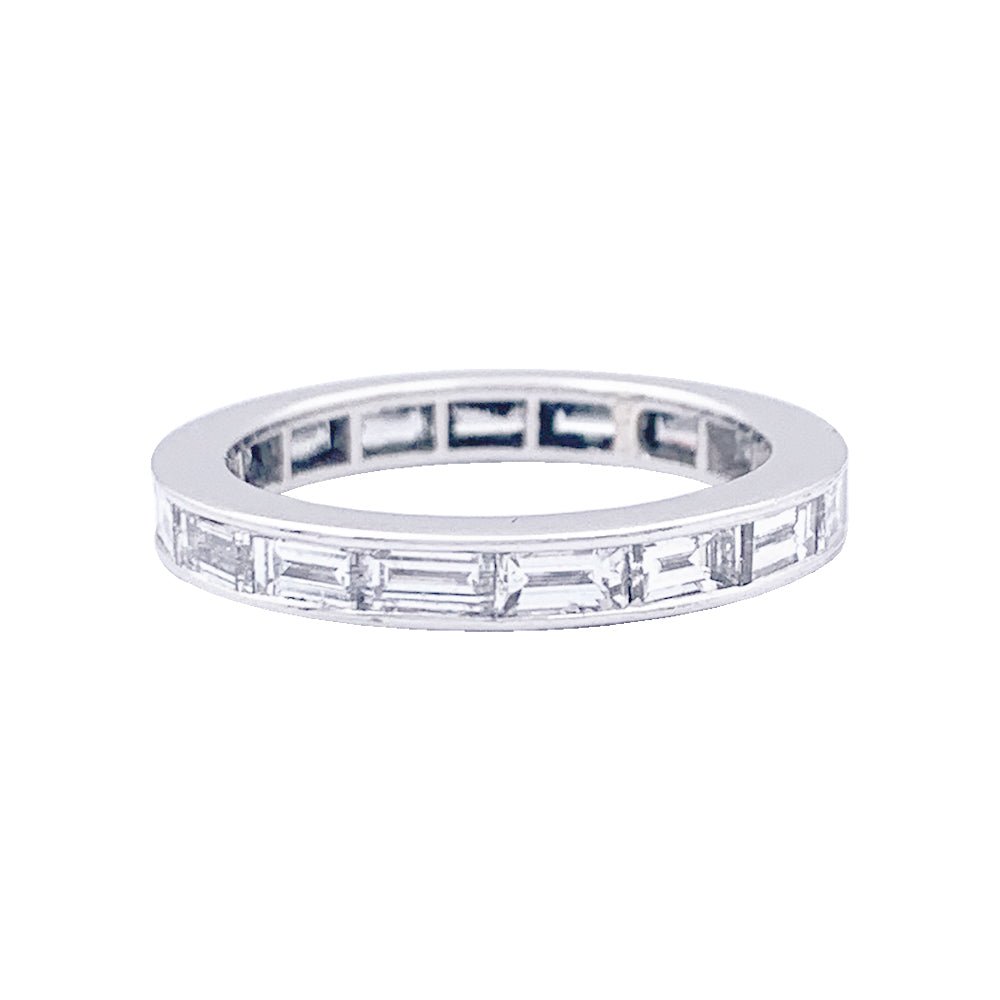 Bague Alliance en platine et diamants - Castafiore