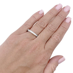 Bague Alliance en platine et diamants - Castafiore