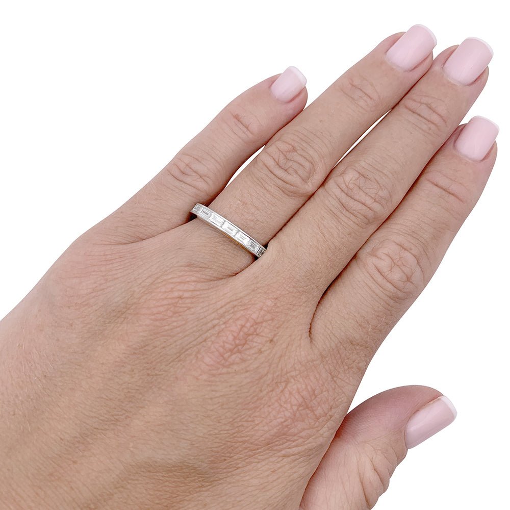 Bague Alliance en platine et diamants - Castafiore