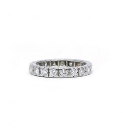 Bague Alliance en platine et diamants - Castafiore