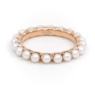 Bague Alliance GINETTE NY "Maria" en or rose et perles - Castafiore