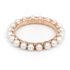 Bague Alliance GINETTE NY "Maria" en or rose et perles - Castafiore