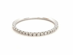 Bague Alliance Or blanc Diamant - Castafiore