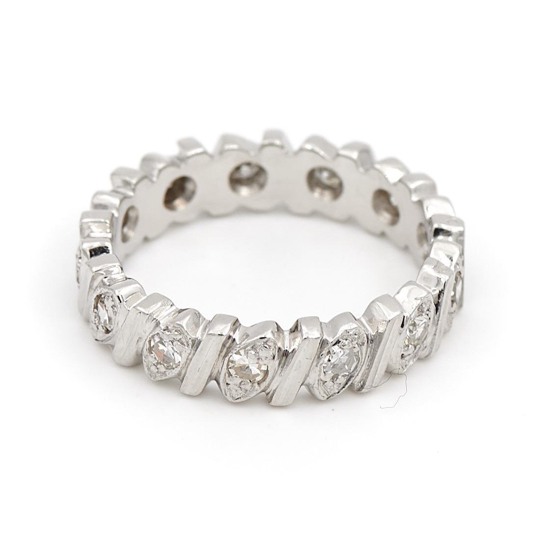 Bague Alliance Or blanc Diamant - Castafiore