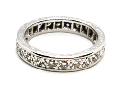 Bague Alliance Or blanc Diamant - Castafiore