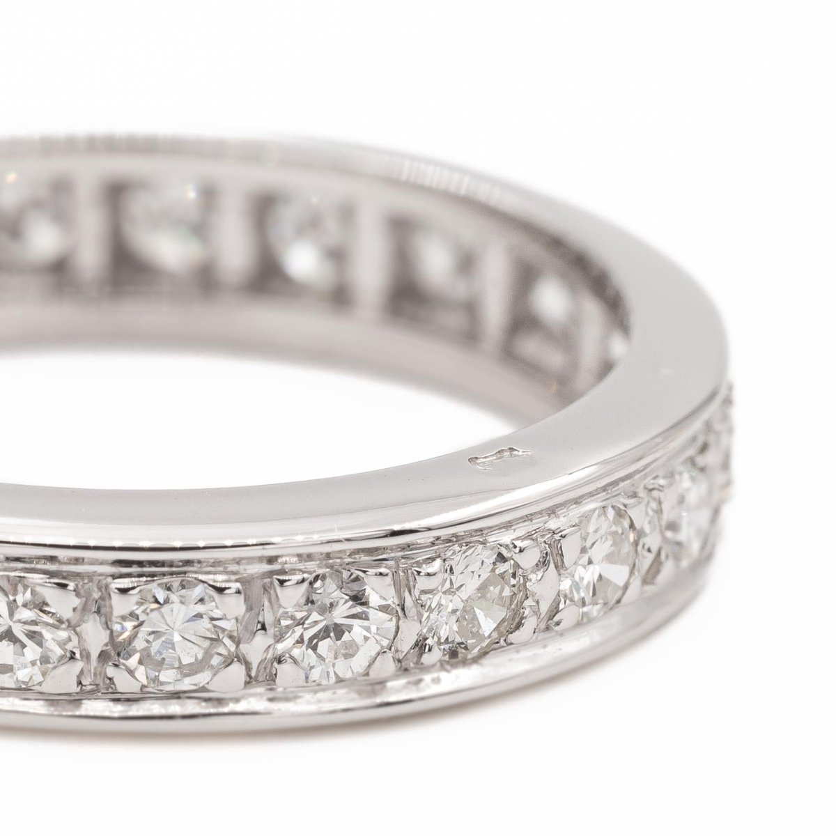 Bague Alliance Or blanc Diamant - Castafiore