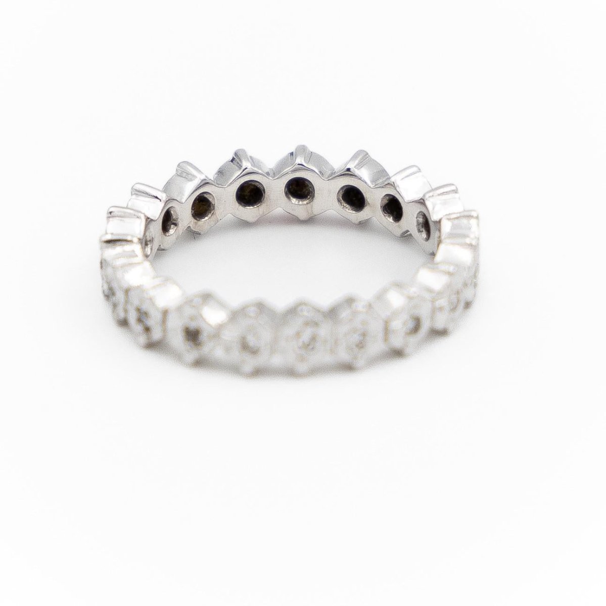 Bague Alliance Or blanc Diamant - Castafiore