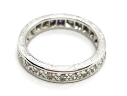 Bague Alliance Or blanc Diamant - Castafiore