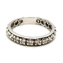 Bague Alliance Or blanc Diamant - Castafiore