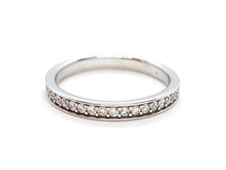 Bague Alliance Or blanc Diamant - Castafiore
