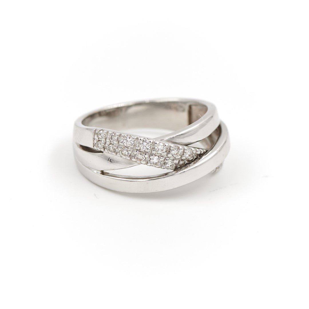 Bague Alliance Or blanc Diamant - Castafiore