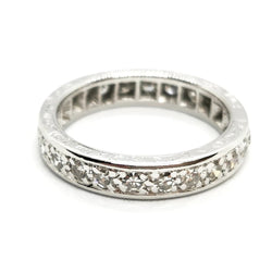 Bague Alliance Or blanc Diamant - Castafiore