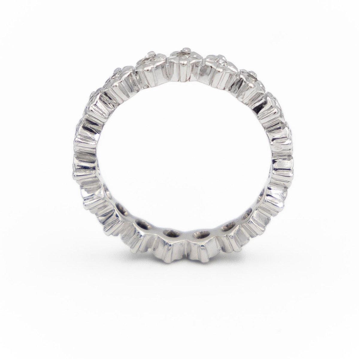 Bague Alliance Or blanc Diamant - Castafiore