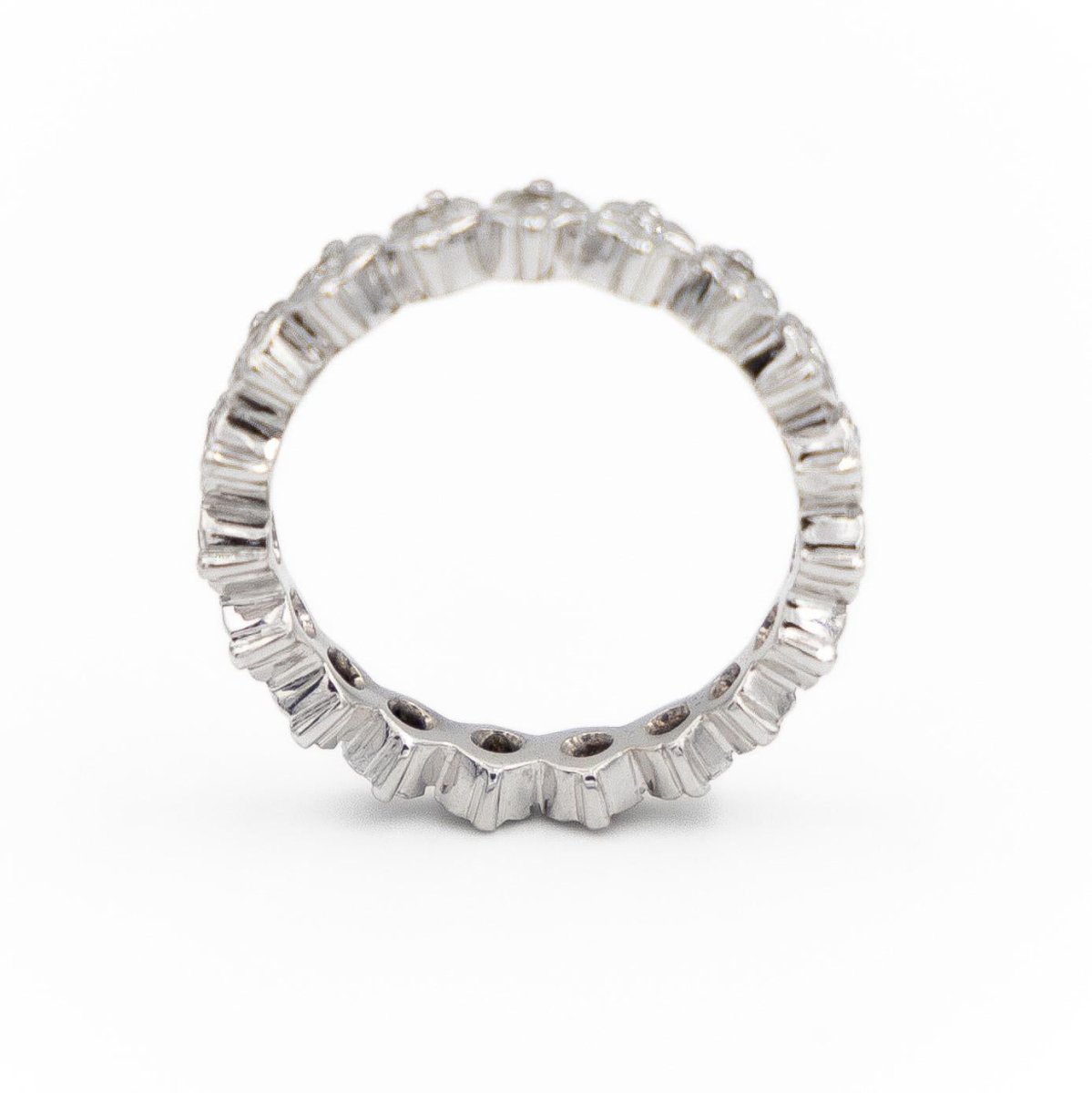 Bague Alliance Or blanc Diamant - Castafiore