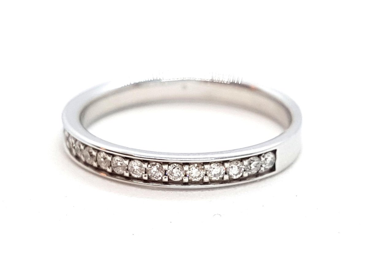 Bague Alliance Or blanc Diamant - Castafiore