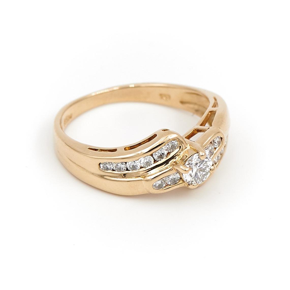 Bague Alliance Or jaune Diamant - Castafiore