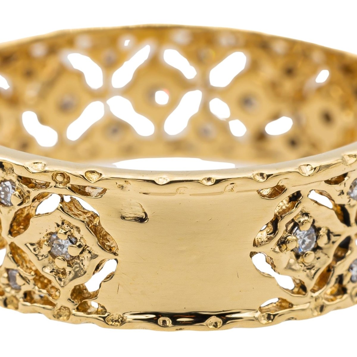 Bague Alliance or jaune et diamant - Castafiore