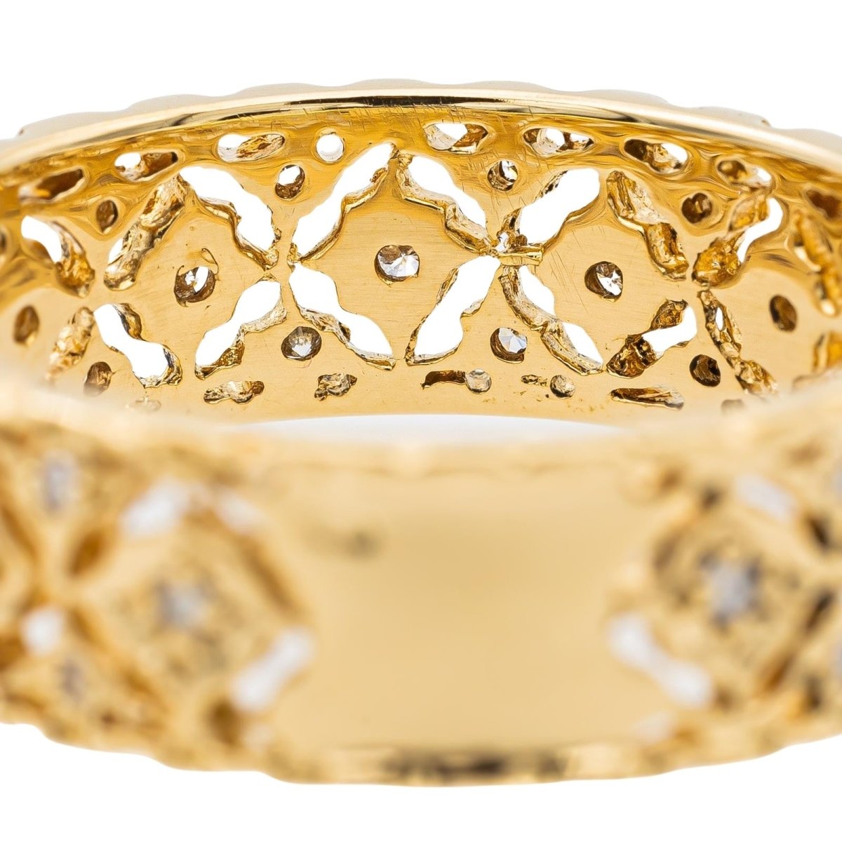 Bague Alliance or jaune et diamant - Castafiore