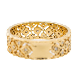 Bague Alliance or jaune et diamant - Castafiore
