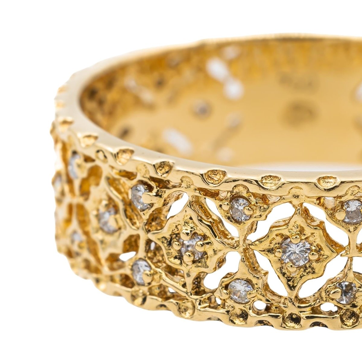 Bague Alliance or jaune et diamant - Castafiore