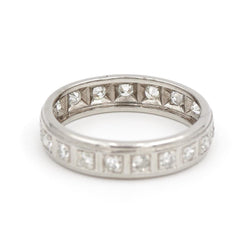 Bague Alliance platine et diamants - Castafiore