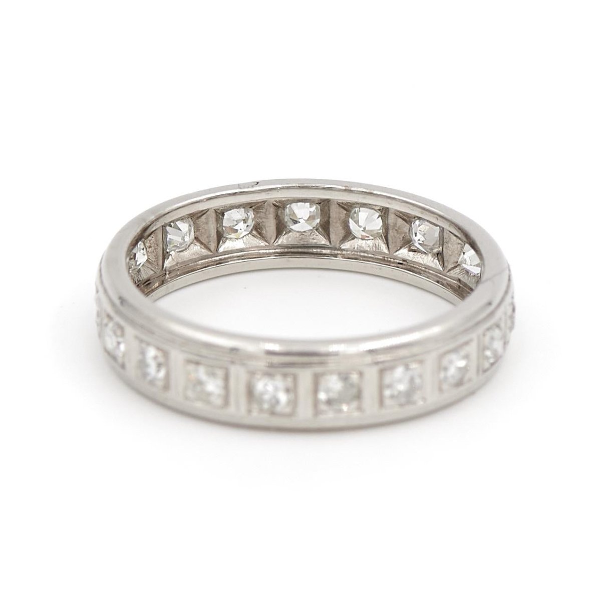 Bague Alliance platine et diamants - Castafiore