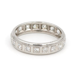 Bague Alliance platine et diamants - Castafiore