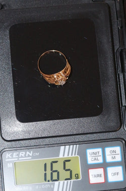 Bague Années 40 Godronnée Et Ajourée - Castafiore