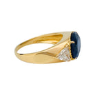 Bague A.Reza en or jaune saphir 6,71 carats et diamants - Castafiore