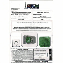 Bague Art Déco en platine, émeraude et diamants - Castafiore