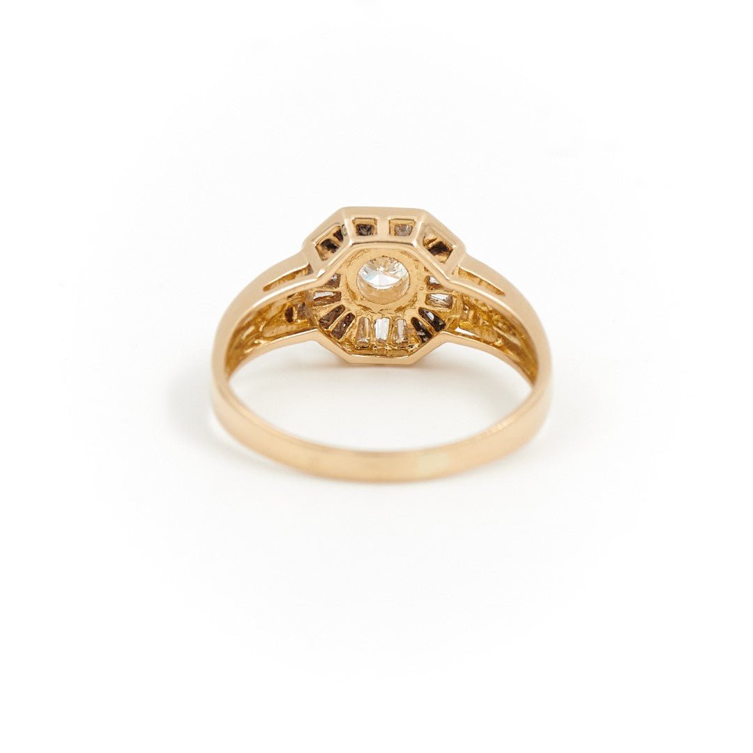 Bague Art déco Or jaune Diamant - Castafiore
