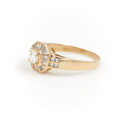 Bague Art déco Or jaune Diamant - Castafiore