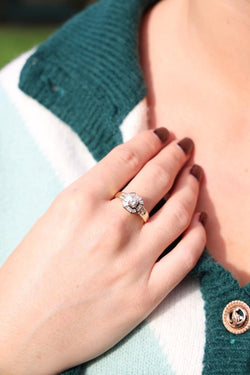 Bague Art déco Or jaune Diamant - Castafiore