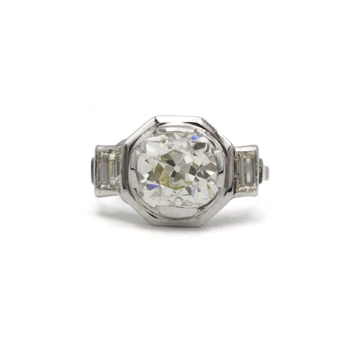 Bague Art Déco - Platine et Diamants - Castafiore