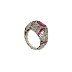 Bague Art déco rubis et diamants - Castafiore