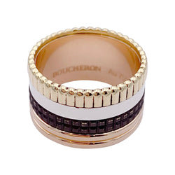 Bague Bandeau BOUCHERON "Quatre Classique Large" en ors et PVD - Castafiore