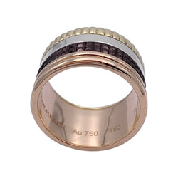 Bague Bandeau BOUCHERON "Quatre Classique Large" en ors et PVD - Castafiore