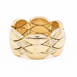 Bague Bandeau CARTIER en or jaune et diamants - Castafiore