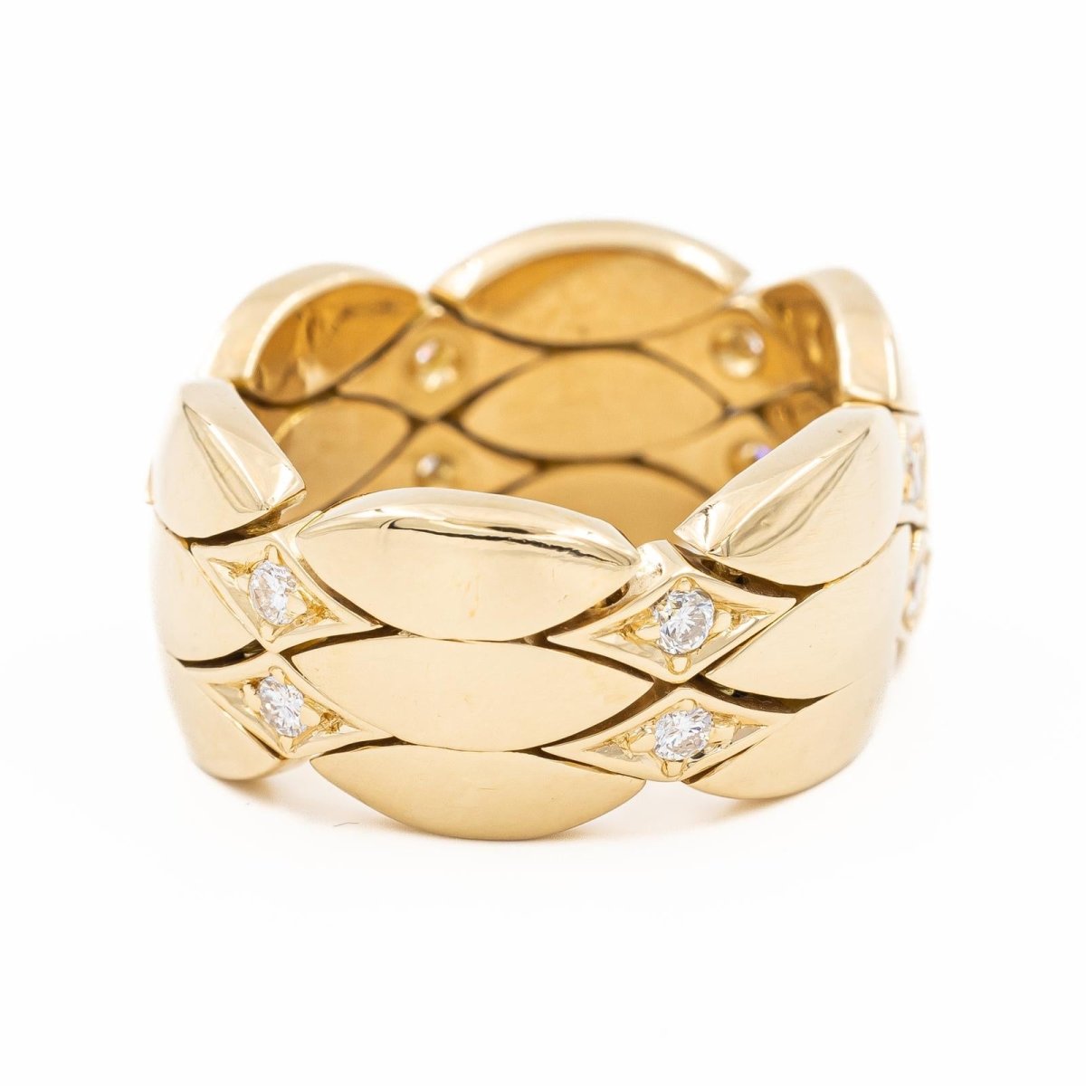 Bague Bandeau CARTIER en or jaune et diamants - Castafiore