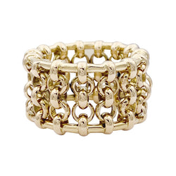 Bague bandeau CHANEL en or jaune - Castafiore
